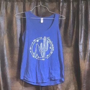 Wolf And Cactus Tank Top